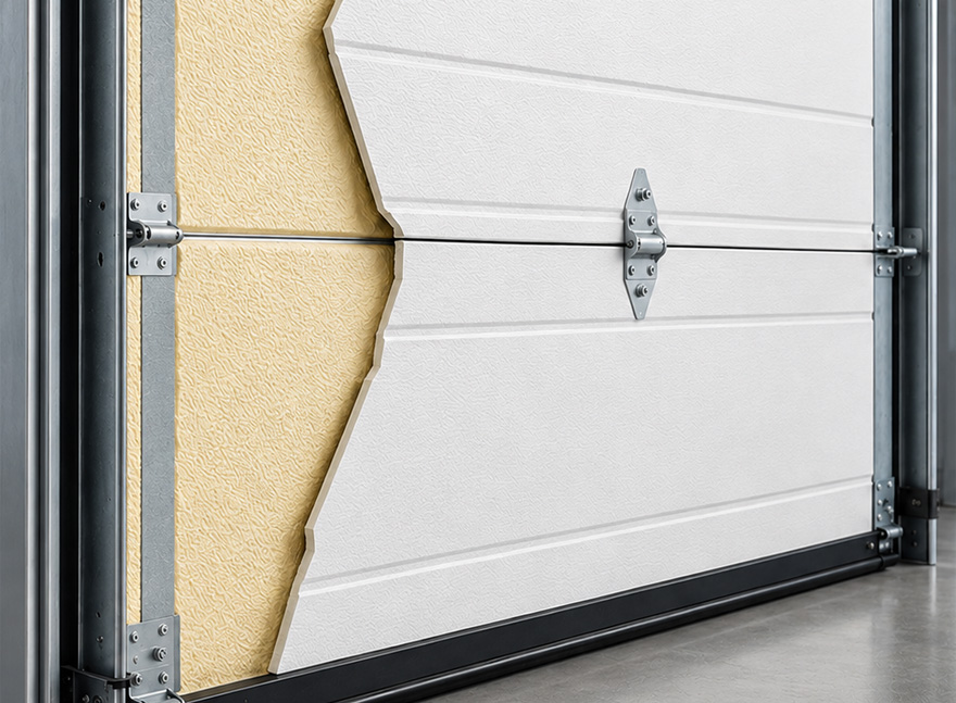 Garage door insulation